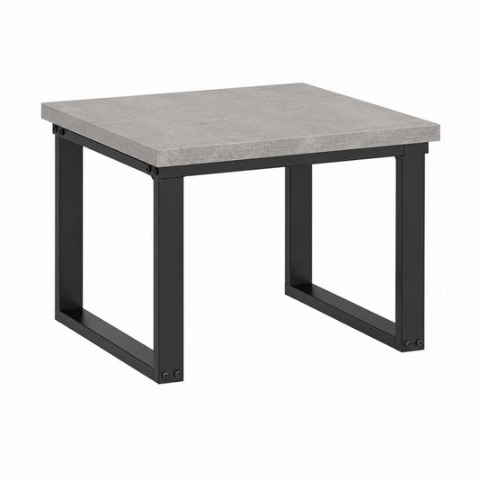 Couchtisch Grau Schwarz Spanplatte Stahl quadratisch 60 x 60 x 45 cm
